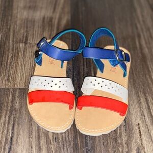 Maggie & Zoe Red, White, and Blue Sandals Size 9